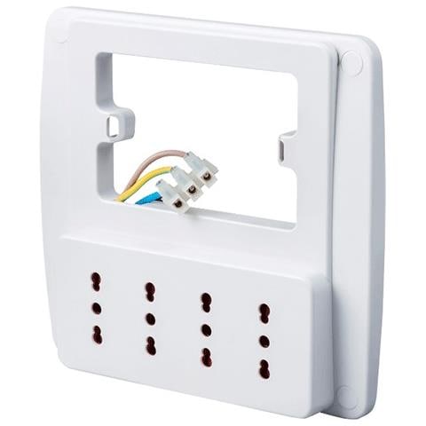 Multipresa Da Parete Emilia Smart 3 Posti Schuko Bianca Rs94132  - Foto 4