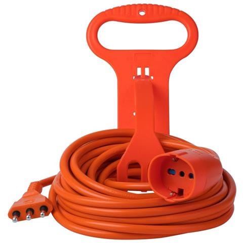 Pp0379.10 Prolunga Da Giardino Con Pratico Supporto Spina Grande 16 A Presa Pluristandard Sezione Cavo 3 X 1,5 Mm Arancio 10 Meter - Foto 2