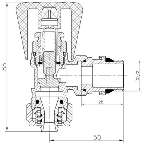 Raccordi Angolari Manuali Delle Valvole Di Aspiùazione Del Radiatore Di Compressione 16 Millimetri Pex X 12 bsp - Foto 2