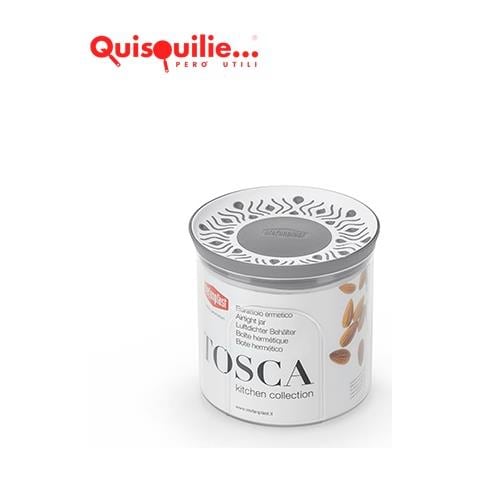 Tosca Barattolo Lt 0,7 Grey Tondo Ermetico, Per Alimenti Qualità Extra - Foto 1