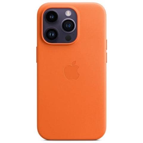 Custodia Iphone 14 Pro In Pelle - Arancione - Foto 1