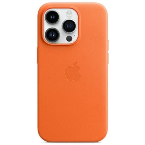 Custodia Iphone 14 Pro In Pelle - Arancione - Foto 3