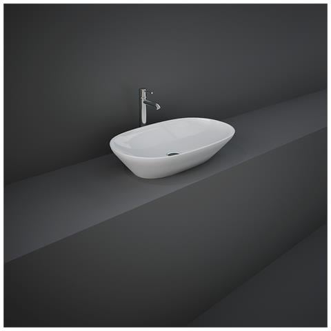 Lavabo D’appoggio Ovale Rak Ceramics 60x36 Cm Bianco - Foto 5