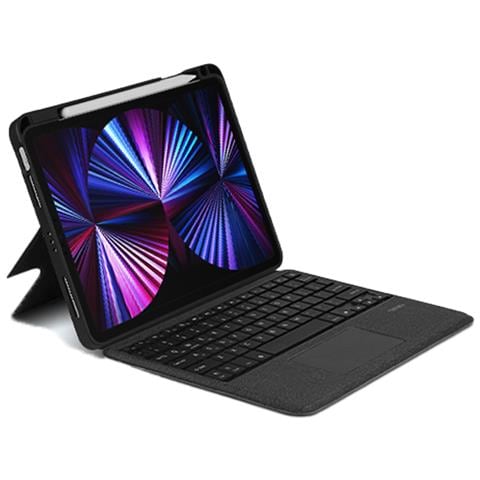 HLTOOP Custodia con Tastiera per Huawei MatePad 11.5S 2024, Tastiera Wireless Bluetooth Rimovibile Retroilluminata con Portapenne, Mouse per Tablet,Blu