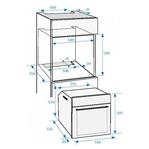 Forno Elettrico da Incasso BBIM18400BSE Capacità 72 L Multifunzione Vapore Potenza 3300 W Colore Nero - Foto 6