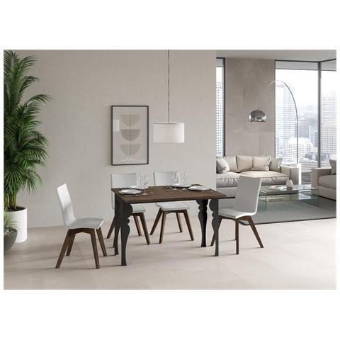 Tavolo Apribile 120/200x45/90 Cm Paxon Double Telaio Antracite - Noce - Foto 2