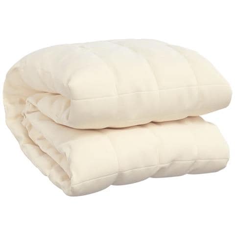 Coperta Ponderata Crema Chiaro 220x260 cm 15 kg Tessuto - Foto 2