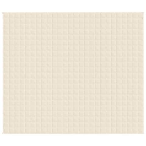 Coperta Ponderata Crema Chiaro 220x260 cm 15 kg Tessuto - Foto 3