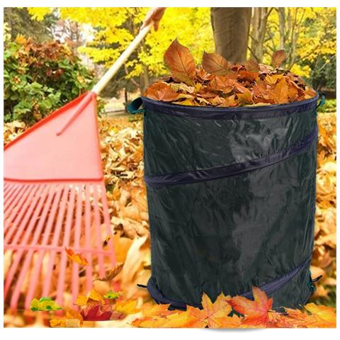 Sacco Per Rifiuti Da Giardino Pieghevole Portatile Per Foglie M - Foto 2