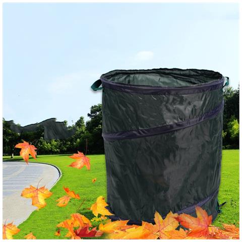 Sacco Per Rifiuti Da Giardino Pieghevole Portatile Per Foglie M - Foto 5