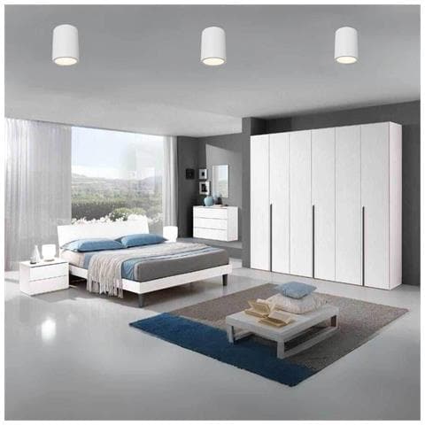 Portafaretto In Gesso A Soffitto Gu10 Porta Faretto Cilindro Bianco Verniciabile - Foto 1