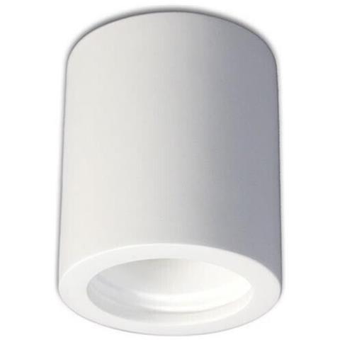 Portafaretto In Gesso A Soffitto Gu10 Porta Faretto Cilindro Bianco Verniciabile - Foto 2