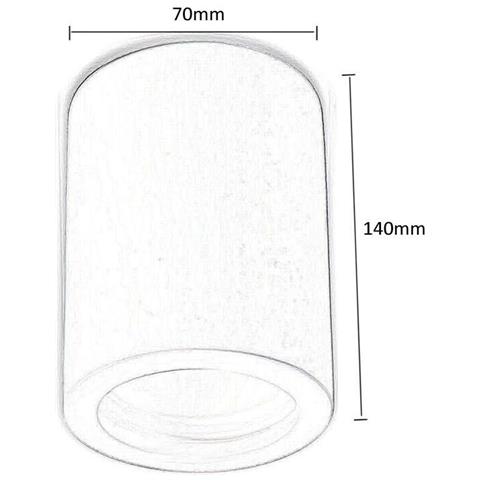 Portafaretto In Gesso A Soffitto Gu10 Porta Faretto Cilindro Bianco Verniciabile - Foto 5