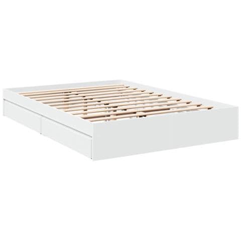 Giroletto Con Cassetti Bianco 150x200 Cm In Legno Multistrato - Foto 3
