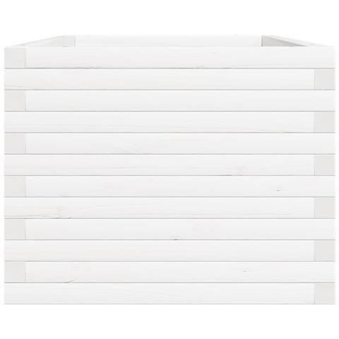 Fioriera da Giardino Bianca 90x60x46 cm Legno Massello di Pino - Foto 10