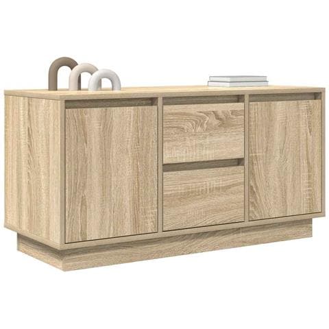 Mobile Porta TV con Luci LED Rovere Sonoma 100x41x50 cm - Foto 2