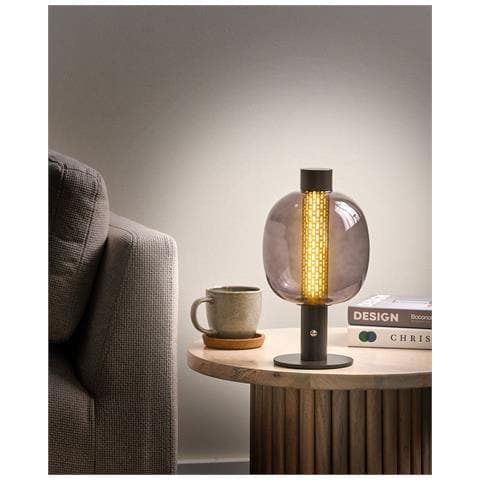 Lampada Da Tavolo Senza Fili A Led Pulangi Con Dimmer Metallo Nero - Foto 1