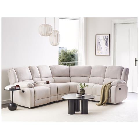 5 Posti Rokke Tessuto Beige Chiaro Con Porta Usb Lato Sinistro - Foto 1