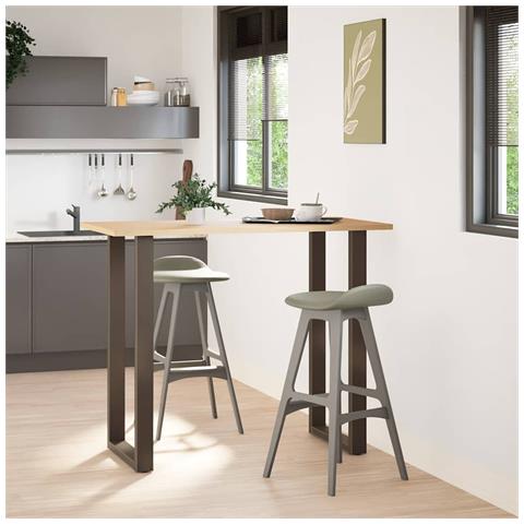 Gambe Tavolino Caffè A U 2 Pz 60x(110-111) Cm In Acciaio - Foto 2