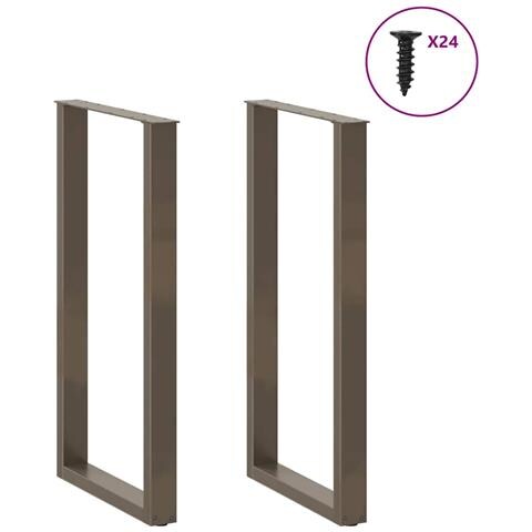 Gambe Tavolino Caffè A U 2 Pz 60x(110-111) Cm In Acciaio - Foto 3