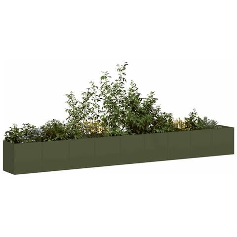 Fioriera Verde Oliva 360x40x40 Cm In Acciaio Laminato A Freddo - Foto 1