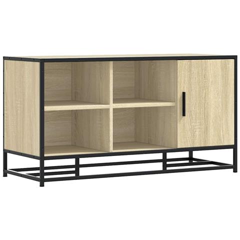 Scarpiera Sonoma Rovere 100x40x53,5 Cm In Truciolato E Metallo - Foto 2