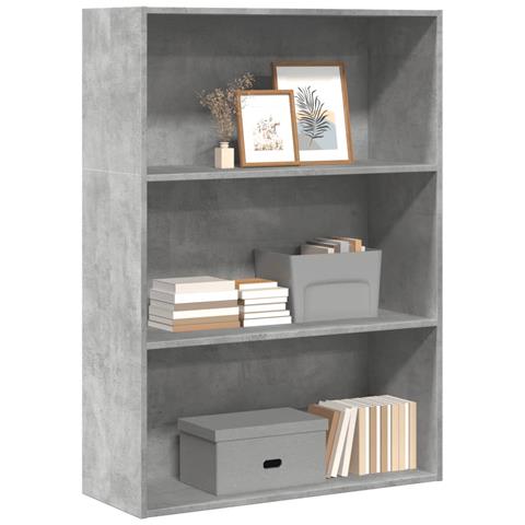 Libreria Grigio Cemento 80x30x114 Cm In Legno Multistrato - Foto 1