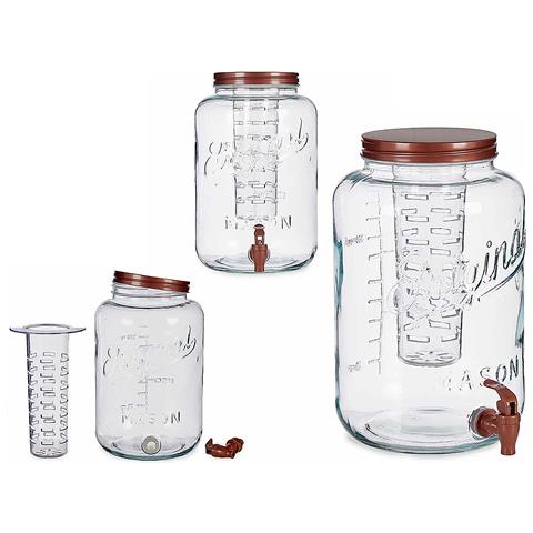 Dam Caraffa  Con Refrigeratore 8000 Ml. 20,7x31,5x20,7 Centimetri. Colore Trasparente - Foto 2