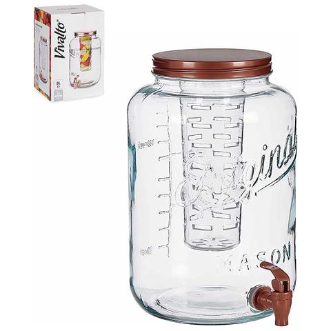 Dam Caraffa  Con Refrigeratore 8000 Ml. 20,7x31,5x20,7 Centimetri. Colore Trasparente - Foto 1