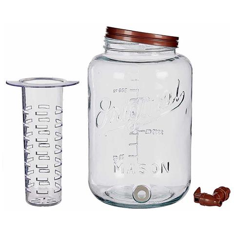 Dam Caraffa  Con Refrigeratore 8000 Ml. 20,7x31,5x20,7 Centimetri. Colore Trasparente - Foto 3