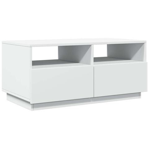 Lusso Casadino -  Tavolino Da Soggiorno Con Luci Led Bianco 90x49x40 Cm - Foto 2