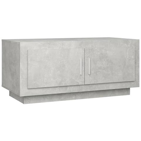 Tavolino Salotto Grigio Cemento 102x50x45 Cm Legno Multistrato - Foto 1