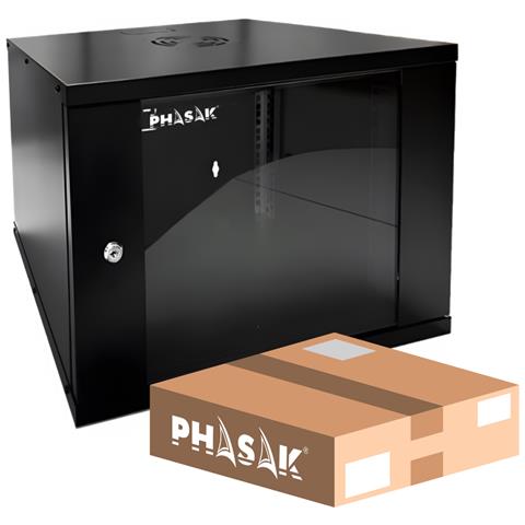 Phasak PHO 2012D, Da parete, 12U, 80 kg, Lucchetti, Griglie, 12 kg - Foto 1