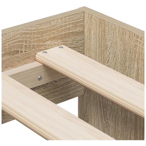 Struttura letto con contenitore Rovere Sonoma 90x200 cm - Foto 9