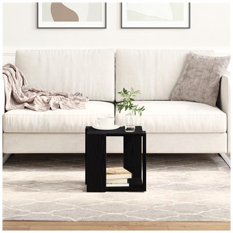 Tavolino da caffè Rovere nero MDF 32 x 32 x 30 cm Semplice - Foto 2