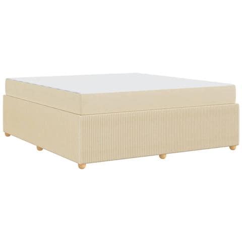 Struttura letto con materasso Crema 180 x 200 cm Tessuto - Foto 1