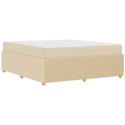 Struttura letto con materasso Crema 180 x 200 cm Tessuto - Foto 9