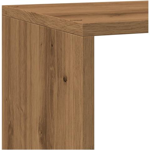 Libreria a 4 Ripiani Rovere 143,5x29x143,5 cm in Truciolato - Foto 9