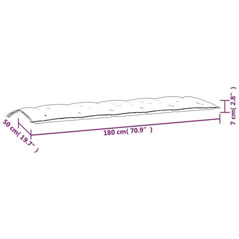Cuscino per Panca Azzurro 180x50x7 cm in Tessuto Oxford - Foto 7