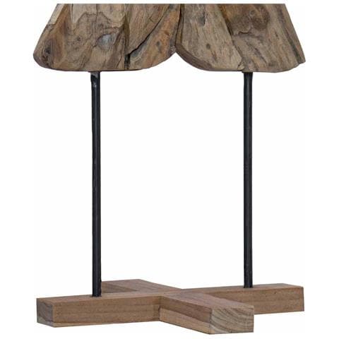Albero di Natale Marrone 120 cm Legno massello di teak - Foto 8
