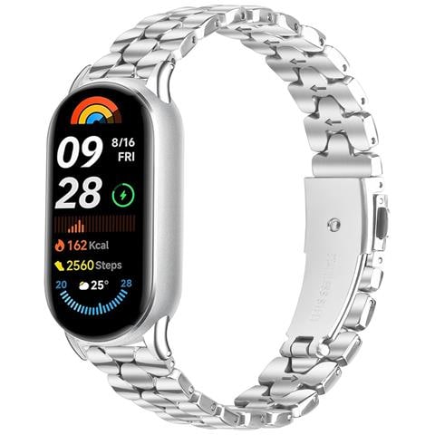 Elegante Cinturino In Acciaio Inossidabile Con Perle Compatibile Con Xiaomi Band 8/9/10 - Cinturino Di Ricambio Alla Moda Silver - Foto 2