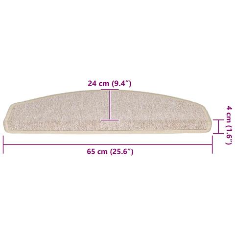 Tappetini per scale 20 pz 65x24x4 cm tortora semicircolari grandi - Foto 8