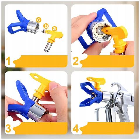 Ugello Di Spruzzatura Alta Pressione Zenthril Easyperformance 519 - Larghezza 25 Cm | Compatibile Con Graco, Wagner, Titan | Per Acrilico E Lattice - Foto 8