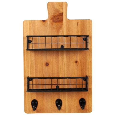 Appendiabiti Con Ripiani In Legno E Metallo Marrone 23x6,5x38,5h - Foto 2