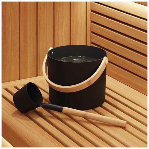 Set di Accessori per Sauna 2 pcs Nero - Foto 2