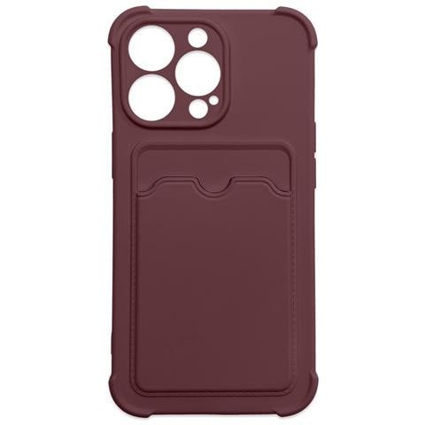 Custodia Protettiva Per Iphone 12 Pro, Con Porta Carte, In Silicone Con Airbag, Colore Lampone. - Foto 1
