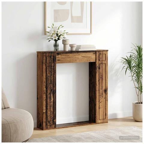 Cornice per camino Legno antico 100 x 20 x 100 cm - Foto 2