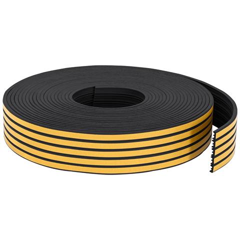 Nastro adesivo per finestre Nero 15 x 8 mm 50 m Schiuma EPDM - Foto 2