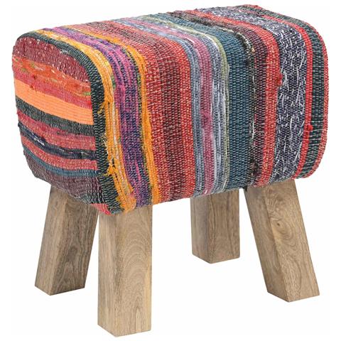 panchina 40 x 30 x 45 cm Pelle Vera Multicolore - Foto 1