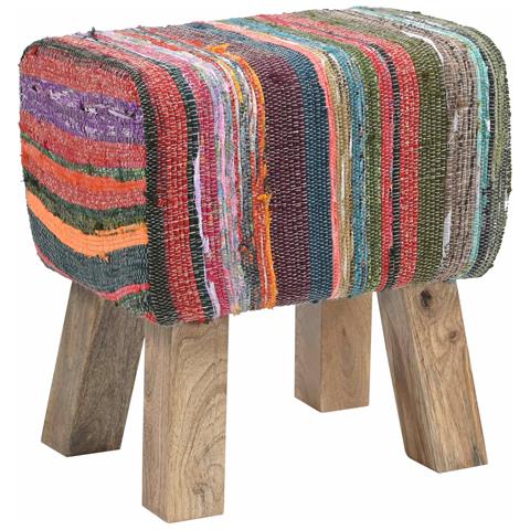 panchina 40 x 30 x 45 cm Pelle Vera Multicolore - Foto 2